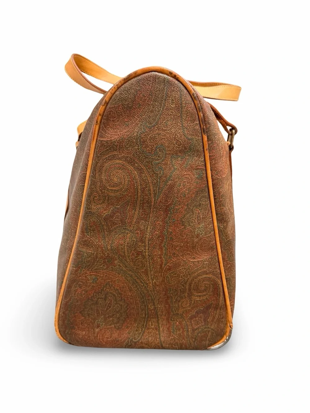 Rare ETRO Vintage Milano Red Paisley Weekend Shoulder Bag- Made in Italy